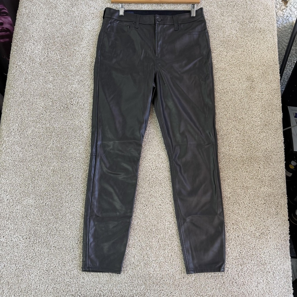 Gap Leggings Womens 12/31R Black High Rise Universal Faux Leather Stretch Pants